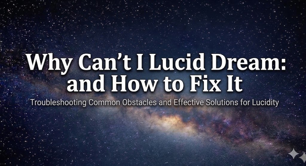 Why Can't I Lucid Dream and How to Fix It